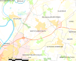 Map commune FR insee code 49323
